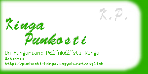 kinga punkosti business card
